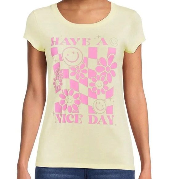 Wound Up Tops - Wound Up Juniors Have A Nice Day Graphic T-Shirt